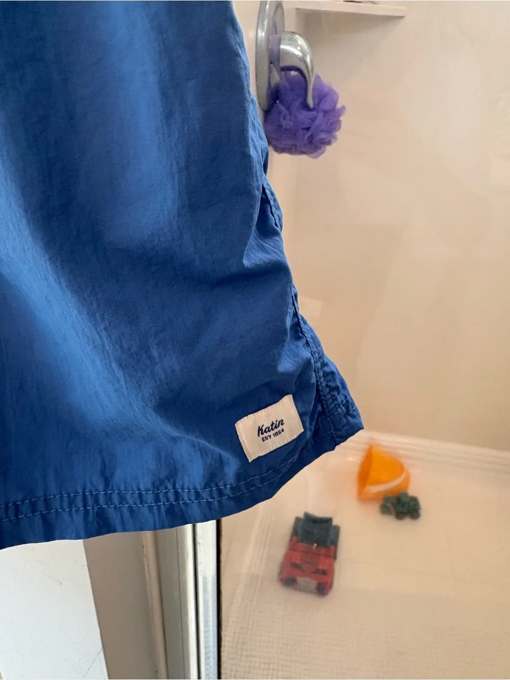 Katin Kids Blue Swim Trunks Board Shorts Mesh Lining Size Medium 10-12